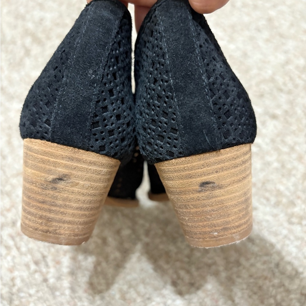 Free People Black Suede Pandora D’orsay 37 - Picture 5 of 6